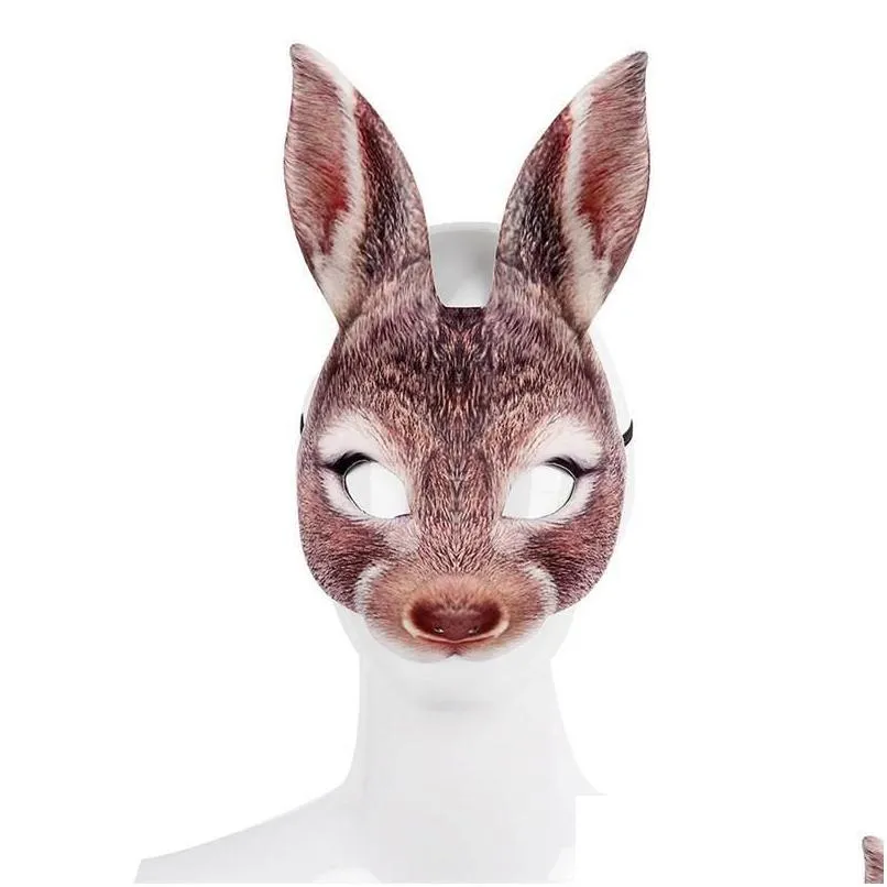 party masks easter rabbit animal masks eva full face three colors men and women halloween party mask arrival 6sze1