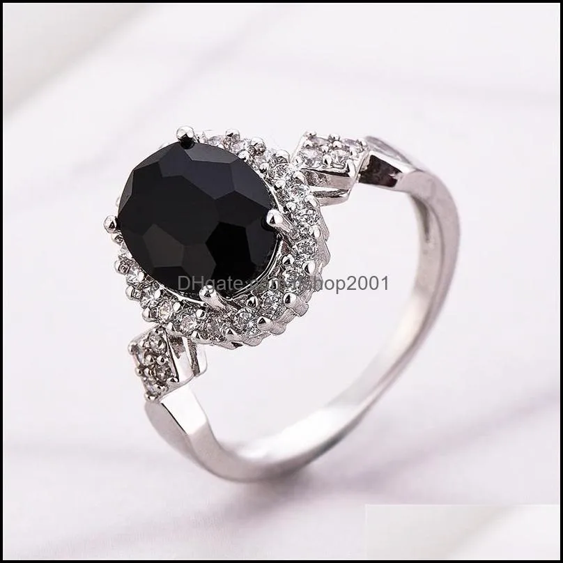 wedding rings luxury female rainbow crystal zircon stone ring vintage blue red purple engagement elegant bridal for women 3556 q2