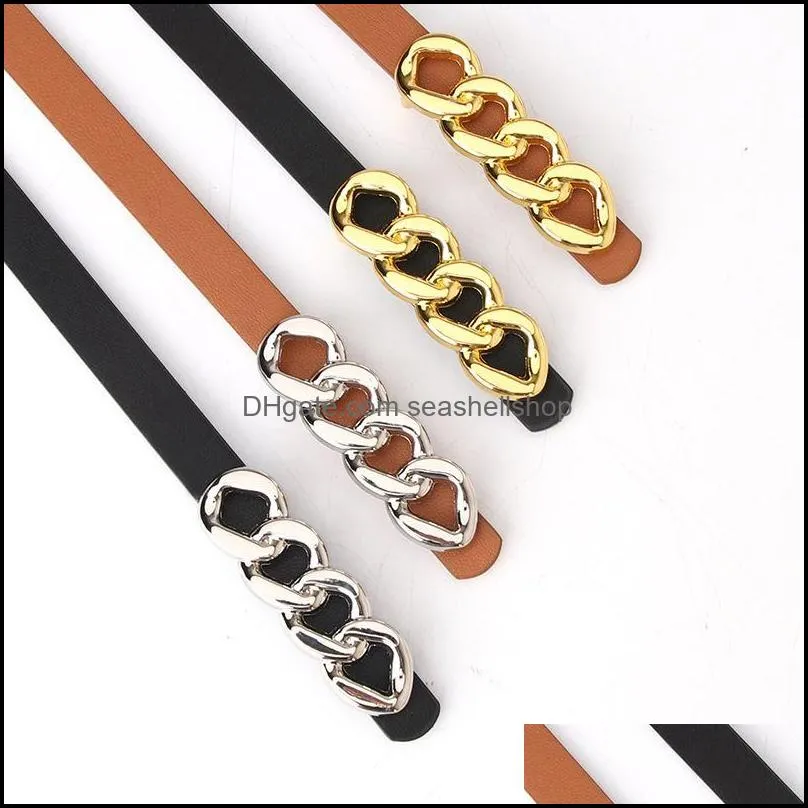 fashion accessories leather metal waist belts for women stretch cummerbunds ladies coat waistband