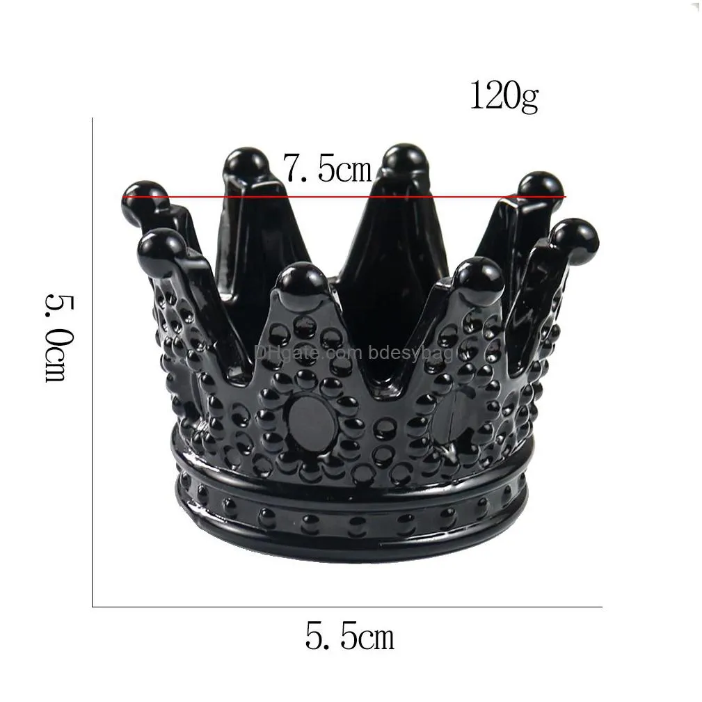 ashtrays ashtray transparent black crown glass cigar smoking accessory tobacco tray candle holders for home decor gifts