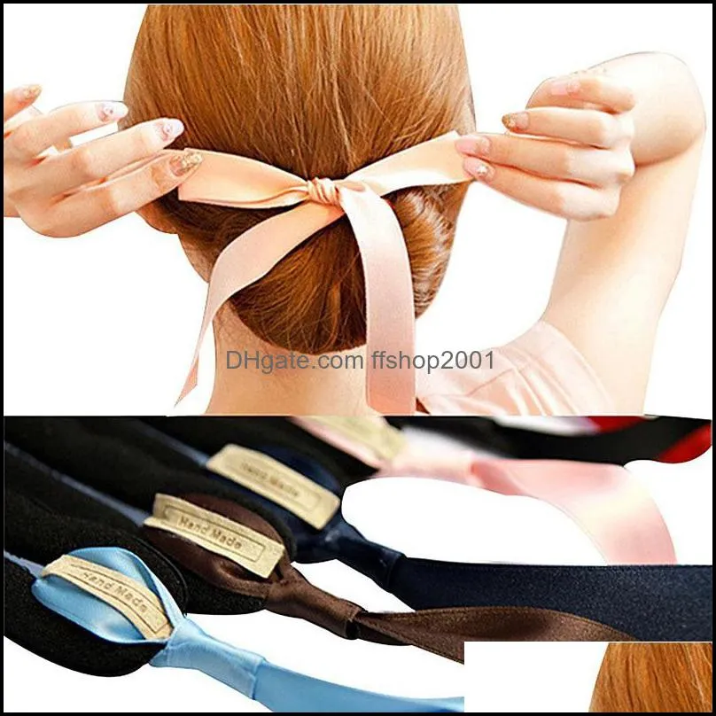 girl women hair accessories curls bun head band hair maker magic hair making tool ribbon bowknot bun style maker 446c3