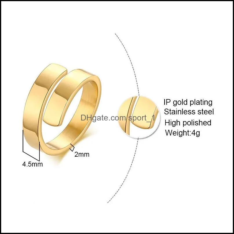 high quality stainless steel gold ring personalized ring customize engraved name rings for women and men rings trendy jewelry gift