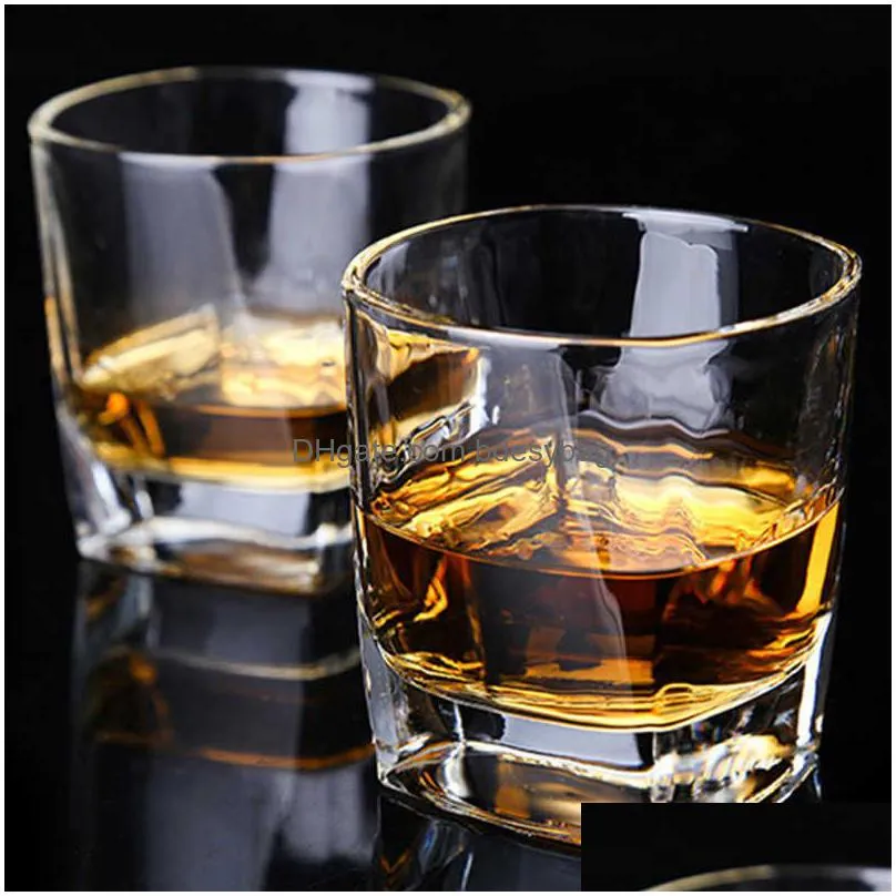wine glasses food grade lead white wine whiskey 170ml glass cup smooth mouth cup rim sleek surface thicken bottom bar mug cup dh0537