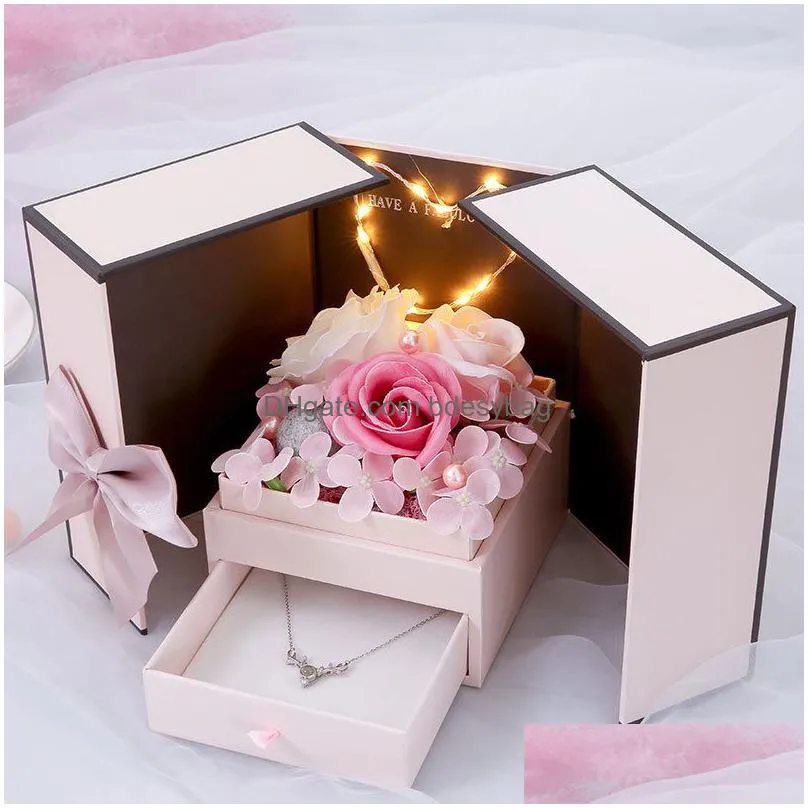 gift wrap valentines day creative gift wrap box birthday romantic soap flower jewelry packaging boxes gifts girls wedding souvenirs party