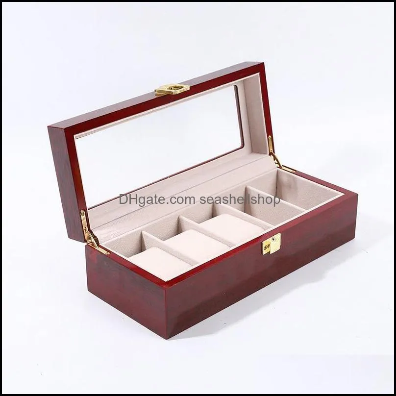 2/3/5/6/10/12 grids watch boxes wooden wristwatches case holder organizer storage cases for quartz bracelets jewelry box display gift