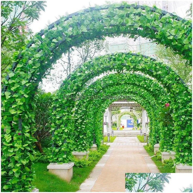 decorative flowers wreaths flowers leaves 2m artificial green grape leaf other boston ivy vines decorated fake flower cane wholesale hh08 40