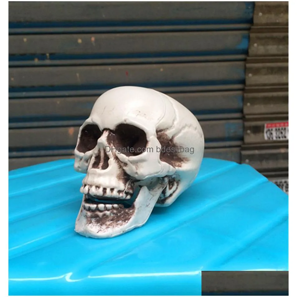 other festive party supplies halloween skull prop scary simulation plastic skull decor skull skeleton props for party haunted house roombreak bar