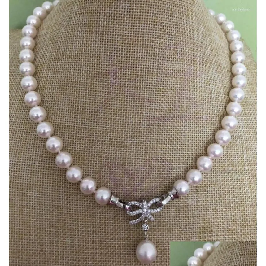 pendant necklaces elegant 910mm south sea round whtie pearl necklace 18inch 925s kkk