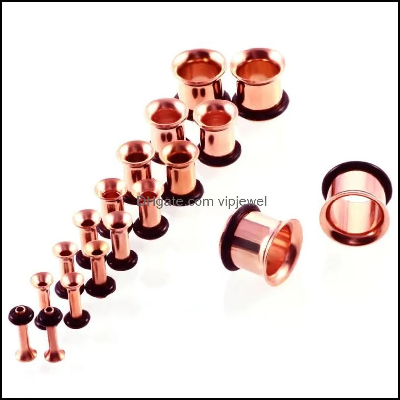 18pcs ear tunnels stretching kit stainless steel gauge plugs set single flared expanders 14g00g 6 color g82l