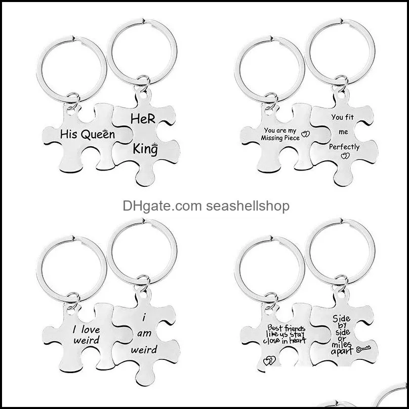 1 pair stainelss steel charm key rings family jewelry mothers fathers day gift keychain daddy mommy of an angel