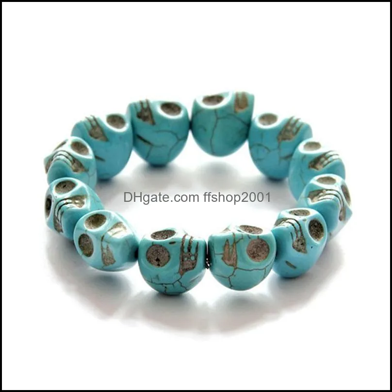 5 color stone bracelet power energy bracelet men women fashion turquoise stone bracelet 3655 q2
