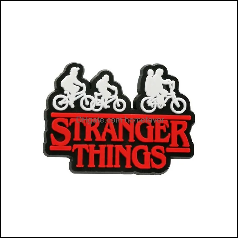 moq 20pcs stranger things custom silicone straw toppers cover charms buddies diy decorative 8mm straw party supplies gift