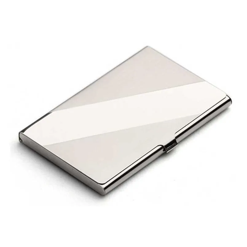 storage boxes bins women men business card holder creative metal holder stainless steel box men credit business card case wallet box