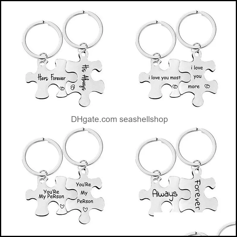 1 pair stainelss steel charm key rings family jewelry mothers fathers day gift keychain daddy mommy of an angel