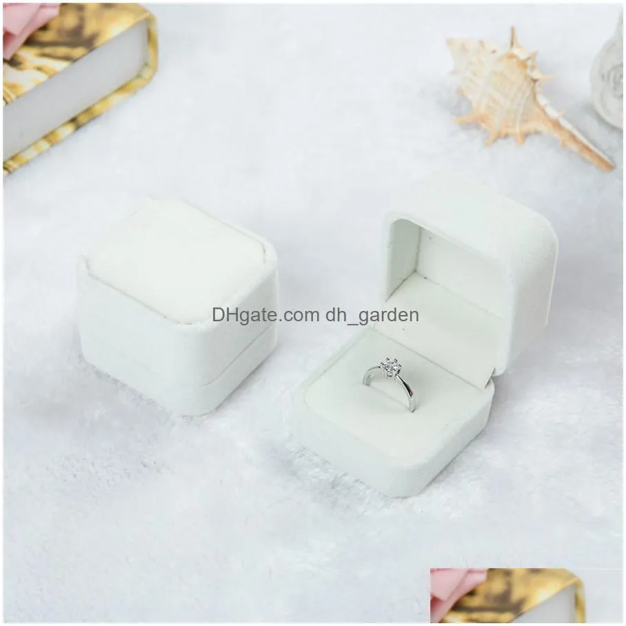 fashion velvet jewelry boxes cases for only rings stud earrings 12 color jewelry gift packaging display size 5cmx4.5cmx4cm