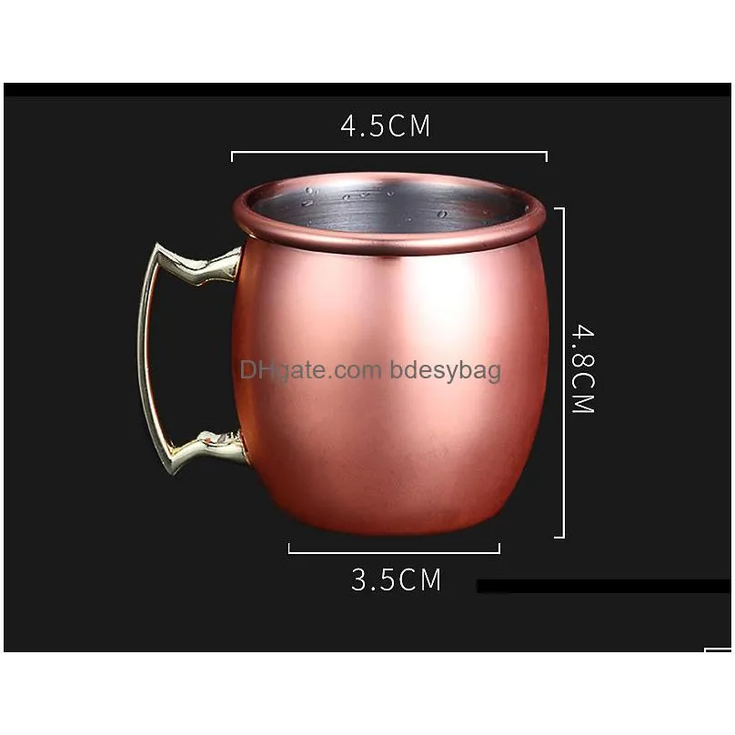 wine glasses 60ml 304 stainless steel mini moscow mule mug hammered copper plated beer cup coffee cocktail mug wine beer cups