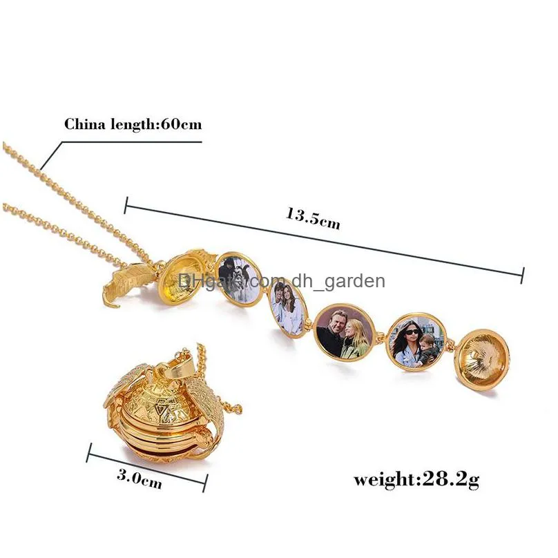 magic p o pendant memory floating locket necklaces for women men boy girl family angel wings flash box fashion album box jewelry