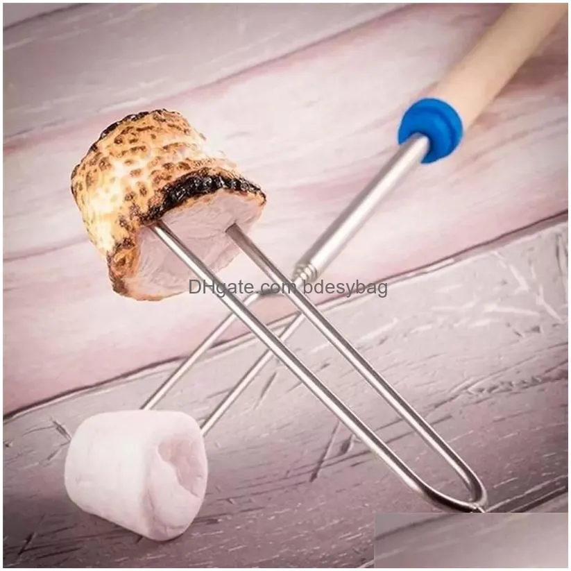bbq tools accessories stock stainless steel bbq tools marshmallow roasting sticks extending roaster telescoping cooking/baking/barbecue