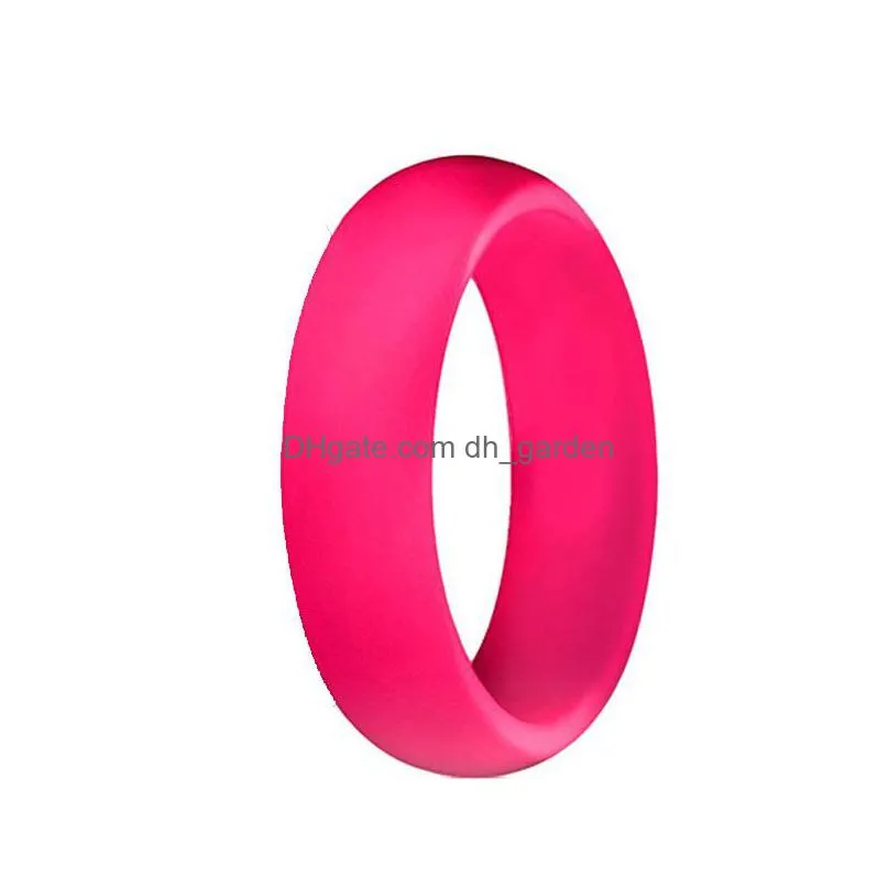 fashion 5.7mm silicone wedding rings solid color women s hypoallergenic oring band comfortable lightweigh men ring for couple jewelry