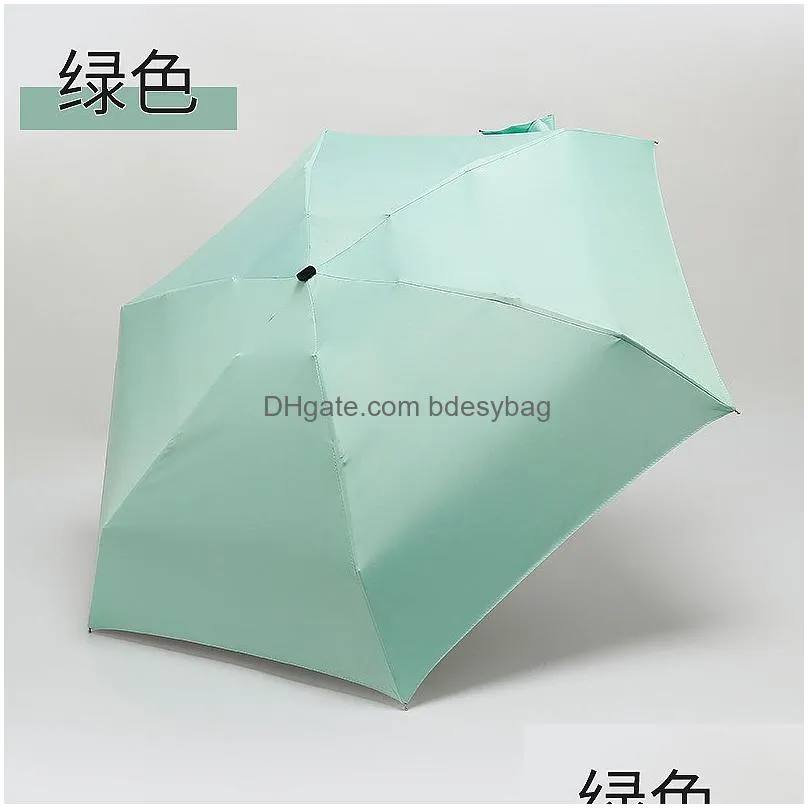 umbrellas rainy day pocket umbrella mini folding sun umbrellas parasol sun foldable umbrella mini umbrella candy color traveling rain gear 515