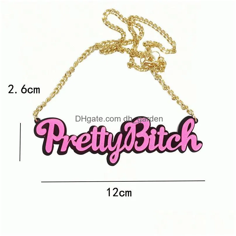 15 styles colorful letter halloween necklaces for women mens zombie boo witch pendant gold chains fashion party jewelry gift