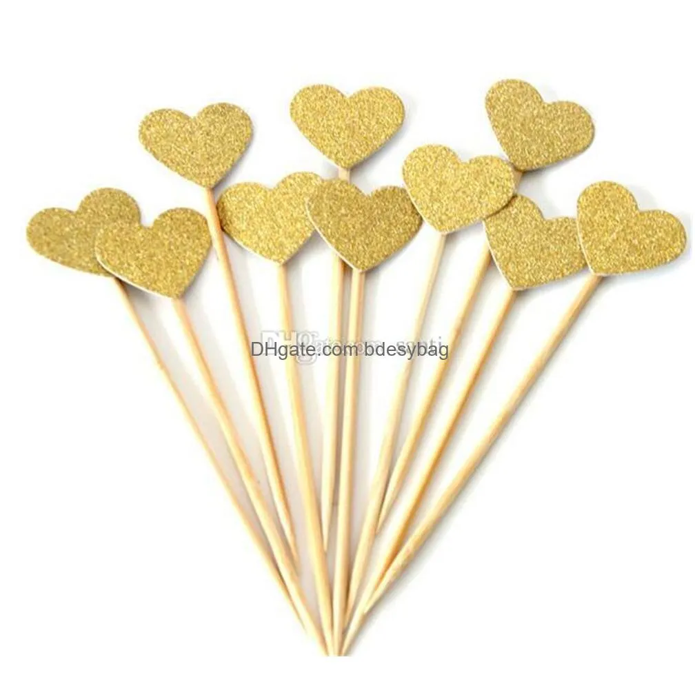 party decoration wholesale party decoration handmade lovely heart cupcake toppers girl baby shower decorations party supplies birthday