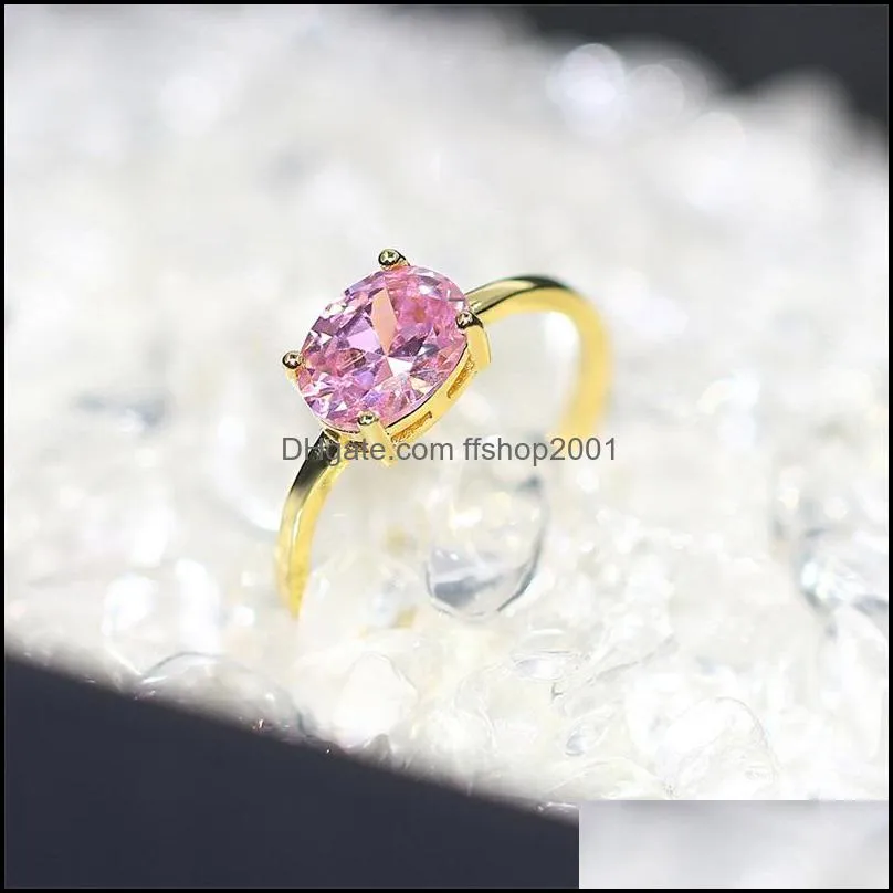 cluster rings wedding engagement for women jewellry female gold color ring with stone women dating jewelry 3749 q2