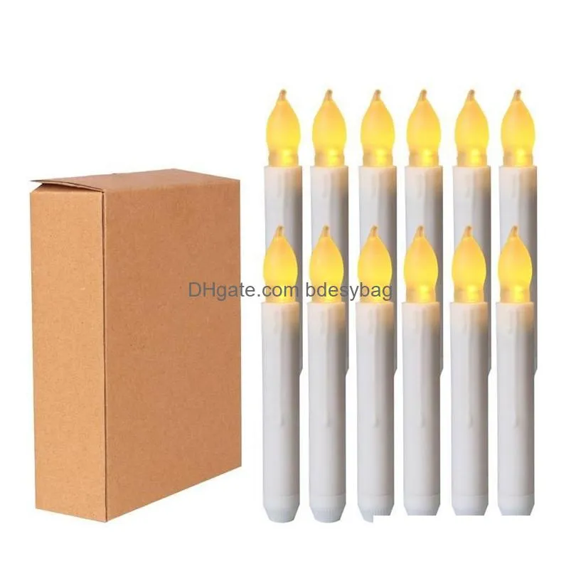 party decoration led light cone candles electronic taper candle battery operated flameless for wedding birthday party decorations supplies 2 7ag