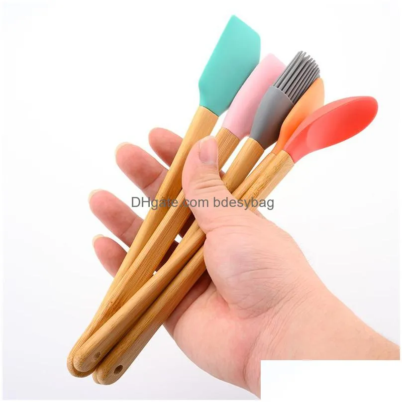 baking pastry tools baking pastry tools mini silicone spatula scraper basting brush spoon for cooking mixing nonstick cookware kitchen utensils bpa