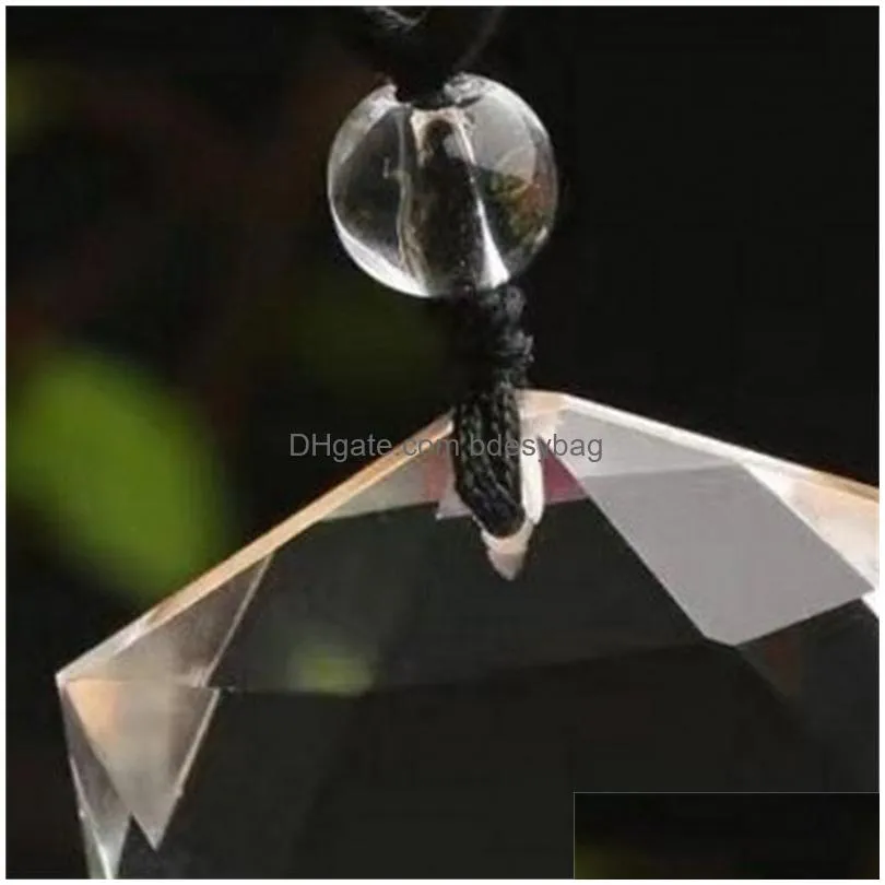 arts and crafts arts and crafts natural transparent quartz crystal hexagon pendant spirit pendulum energy stone pendants female crystals jewelry