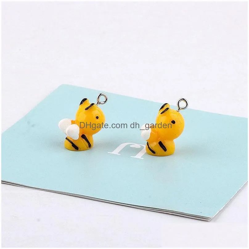 animal family bee dog cow chicken pig resin charms pendant earring diy fashion jewelry accessories so cute