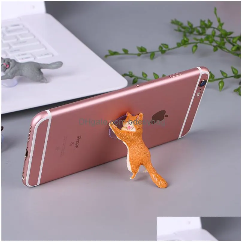 party favor sucker mobile phone holder with suction cup cute animal model suckers stand lazy man desktop trestle vavious colors 1 4hc