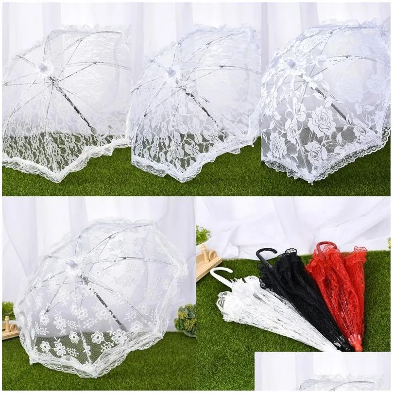 umbrellas manual lace wedding celebration umbrella steel picture studio prop fashion umbrella arrivals with various styles 11 99wt