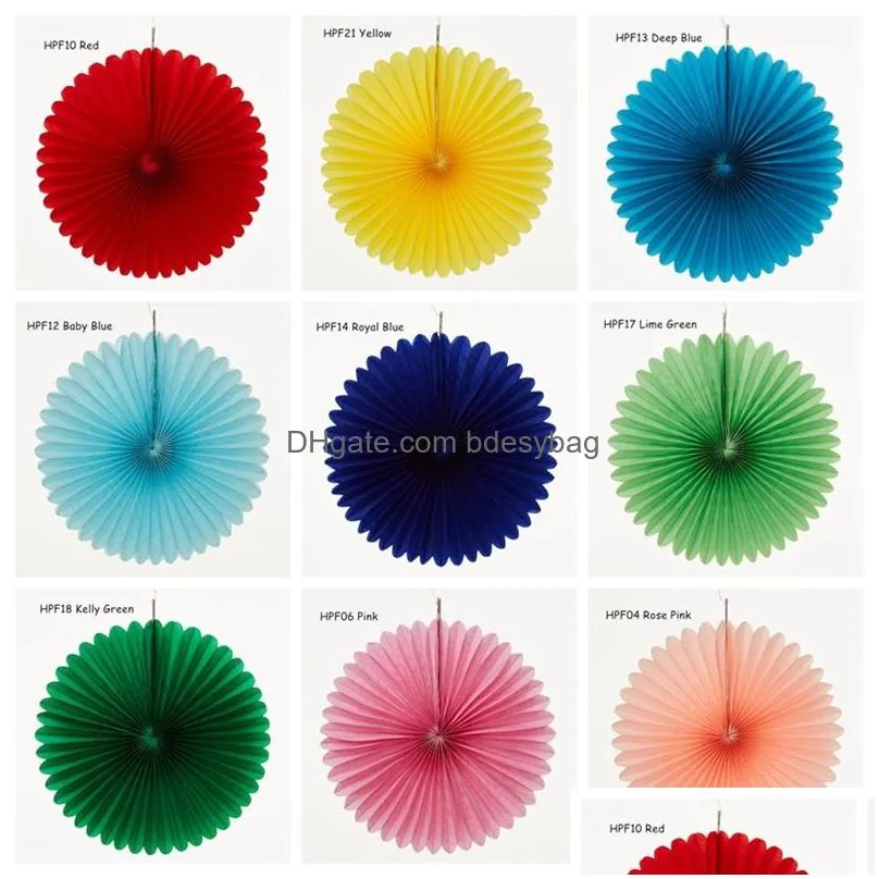 decorative flowers wreaths decorative wedding party paper crafts 8/10/12 inch paper fans diy hanging tissue paper flower wedding birthday party festival decor