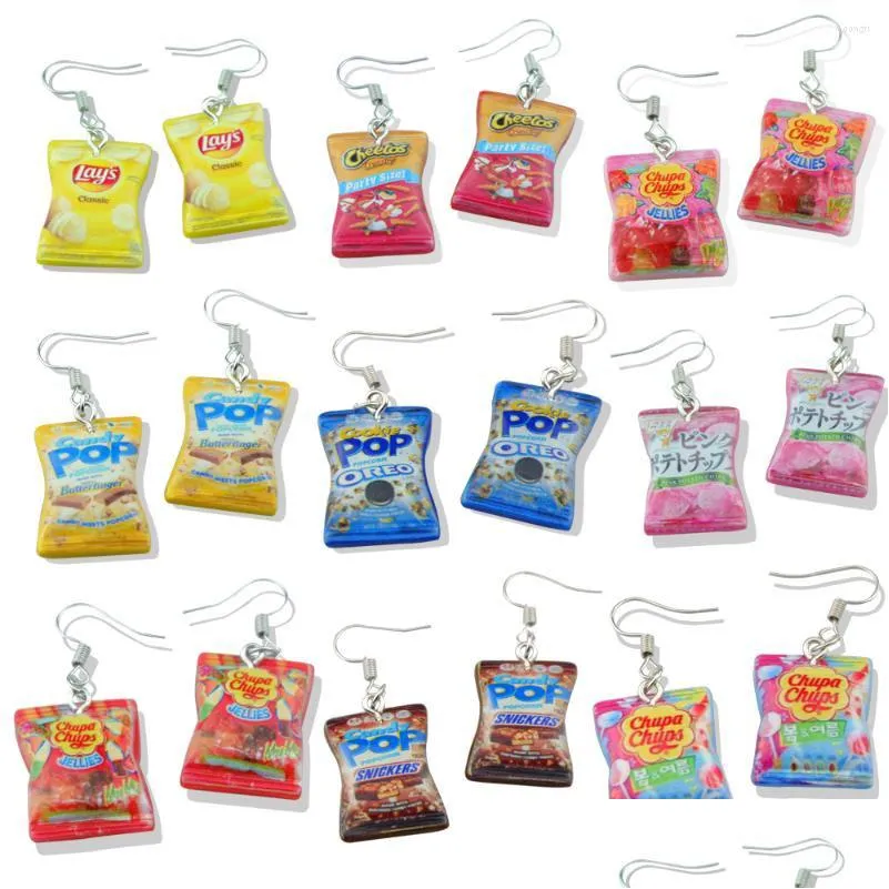 dangle earrings creative snacks woman drop earring candy costume trendy style girl jewelry wholesale
