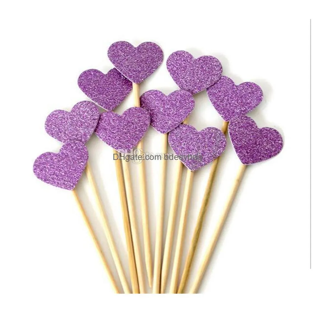 party decoration wholesale party decoration handmade lovely heart cupcake toppers girl baby shower decorations party supplies birthday