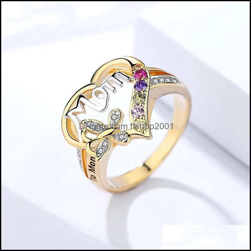 jewelry loving stones ring mothers day gift mom rings female 3668 q2