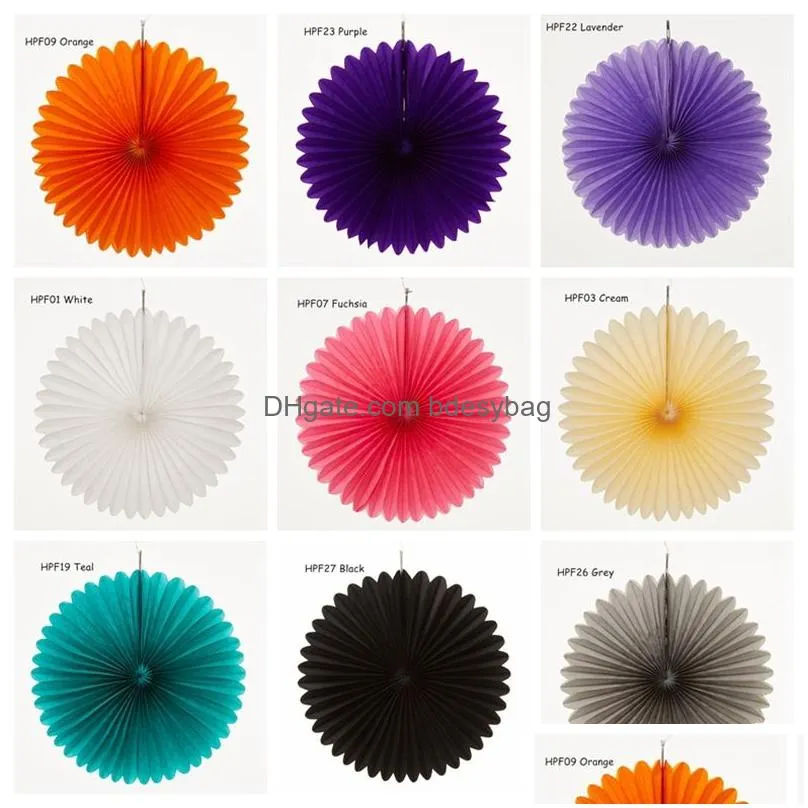 decorative flowers wreaths decorative wedding party paper crafts 8/10/12 inch paper fans diy hanging tissue paper flower wedding birthday party festival decor