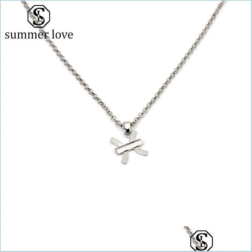 high quality alloy 12 constellation pendant chain necklace for women gold silver fashion necklace jewelry birthday gift