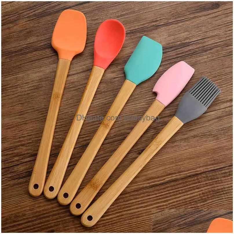 baking pastry tools baking pastry tools mini silicone spatula scraper basting brush spoon for cooking mixing nonstick cookware kitchen utensils bpa