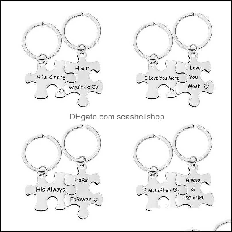 1 pair stainelss steel charm key rings family jewelry mothers fathers day gift keychain daddy mommy of an angel