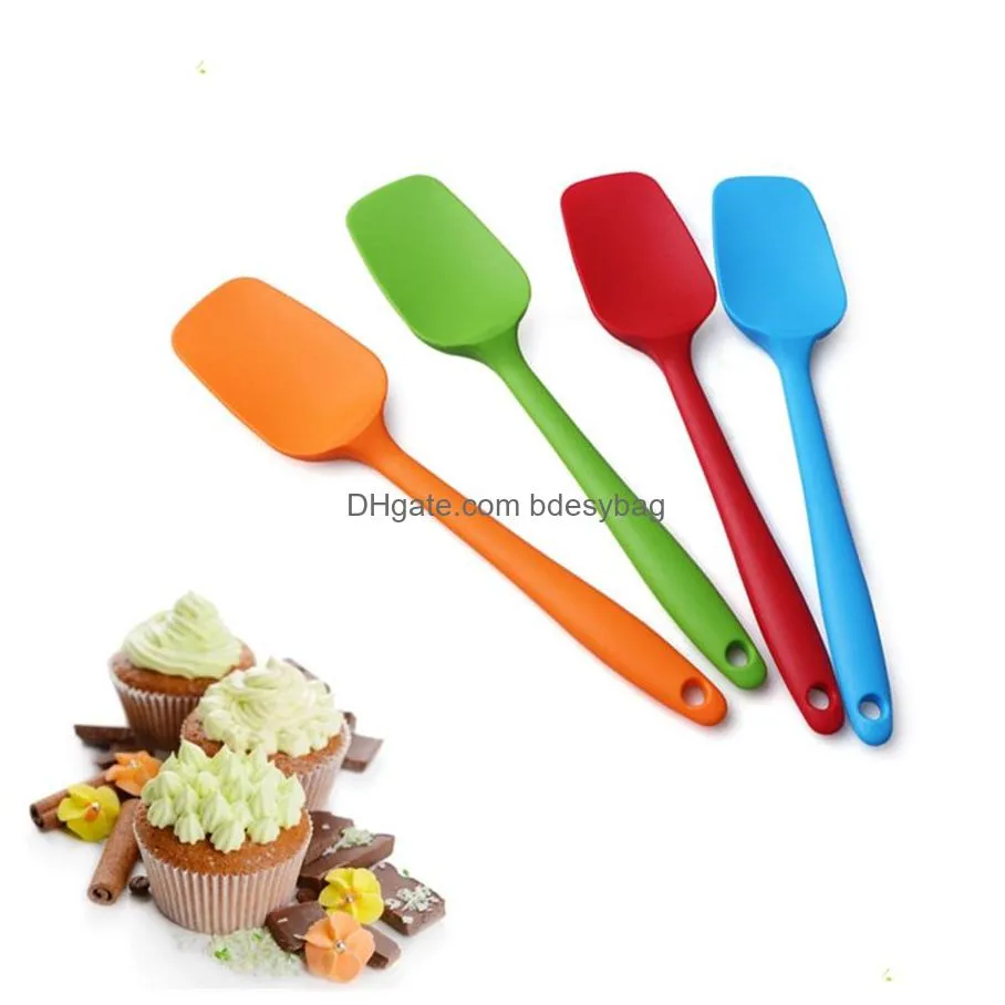 baking pastry tools seamless silicone spoon spatula bpa kitchen scraper utensil for baking and cooking ice cream scoop jk2004