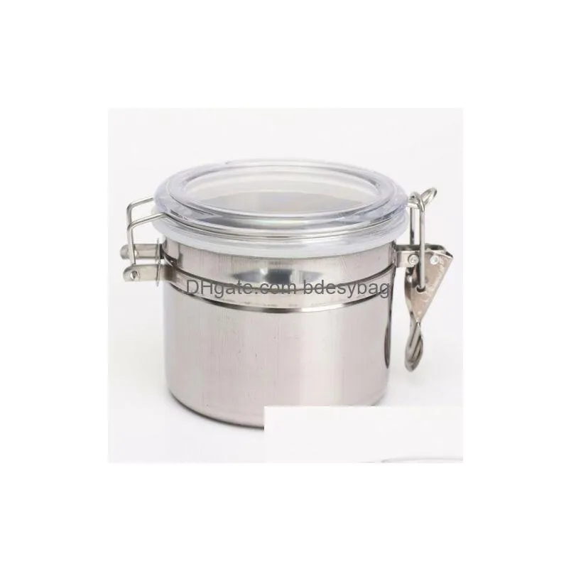 storage bottles jars stainless steel airtight sealed canister coffee flour sugar container jars1