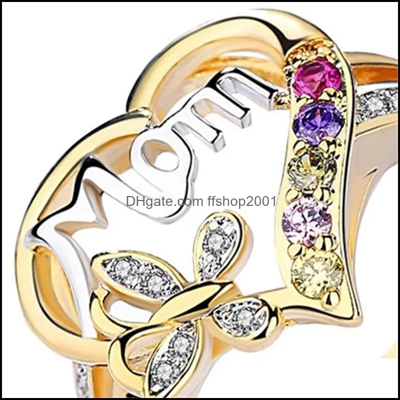 jewelry loving stones ring mothers day gift mom rings female 3668 q2