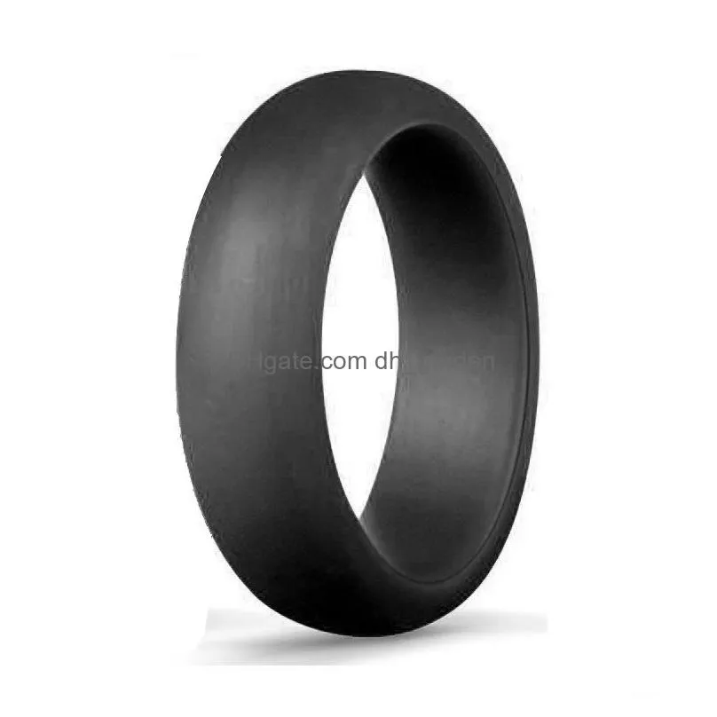 fashion 5.7mm silicone wedding rings solid color women s hypoallergenic oring band comfortable lightweigh men ring for couple jewelry