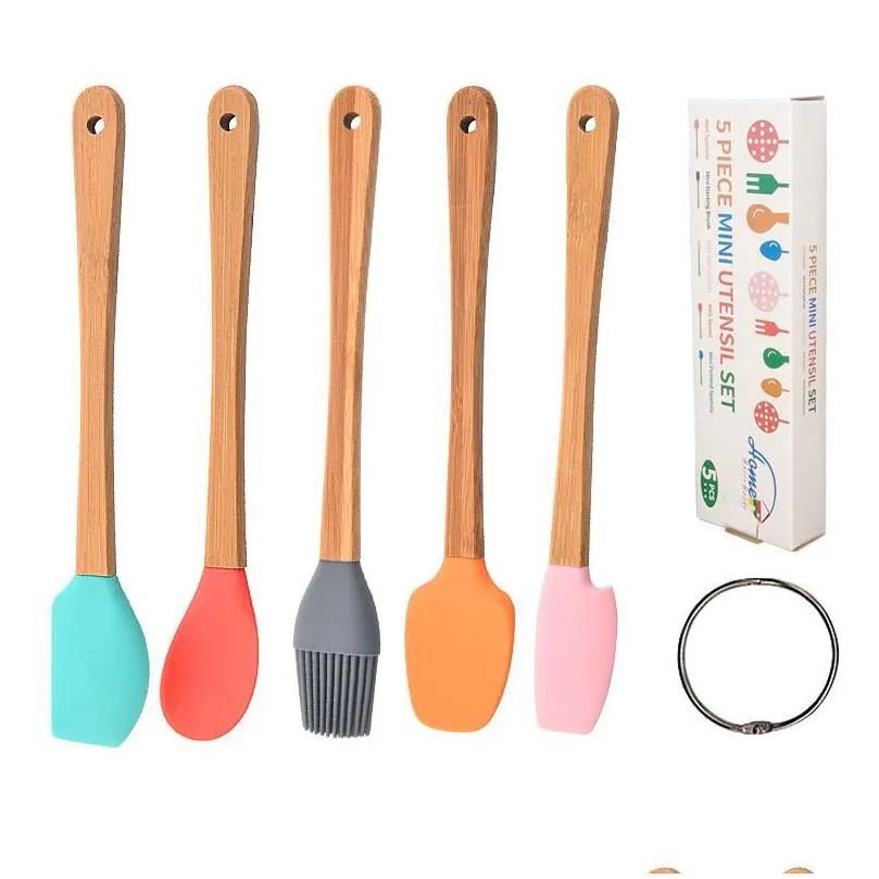 baking pastry tools baking pastry tools mini silicone spatula scraper basting brush spoon for cooking mixing nonstick cookware kitchen utensils bpa