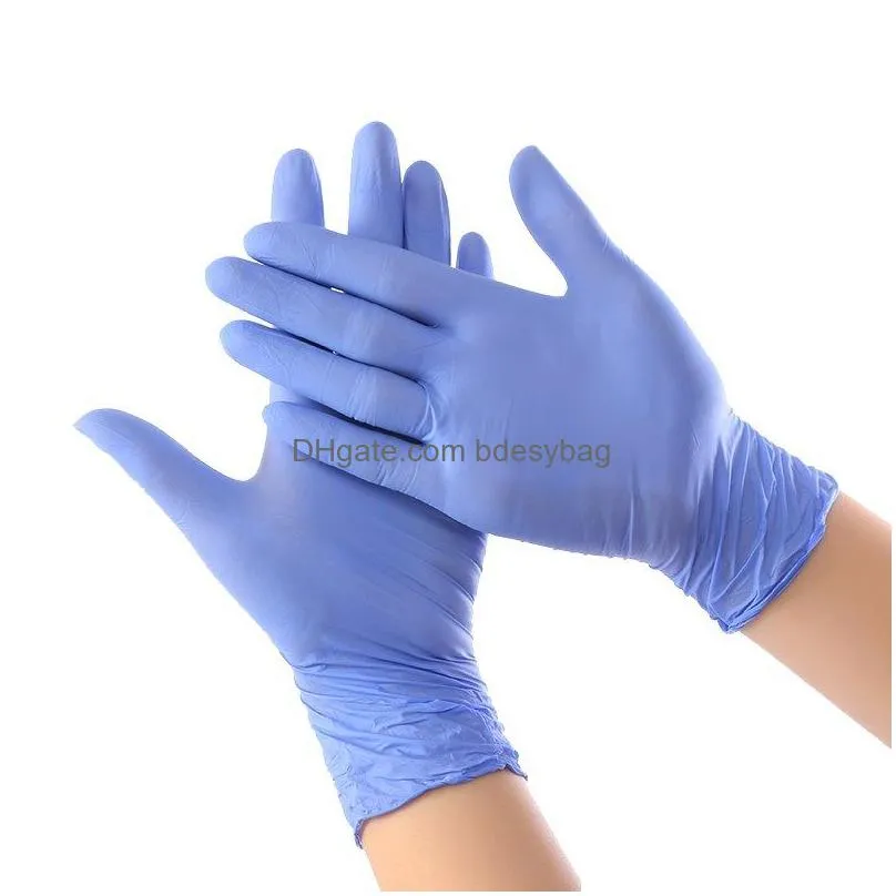 disposable gloves 100pcs disposable rubber latex gloves food beverage thicker durable household cleaning gloves experimental glove guanti gant