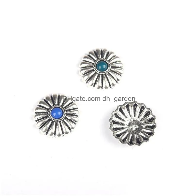 20mm 4pcs/lot zinc alloy metal concho small daisy flowers charms for diy bracelet earrings jewelry accessories findings