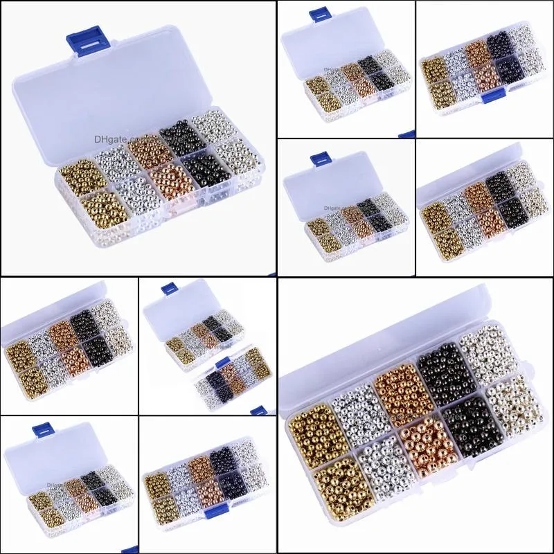 4mm 5mm lot 1500pcs gold tone tibetan silver bead ccb copper coated alloy bead jewelry making charms diy crafts d833l