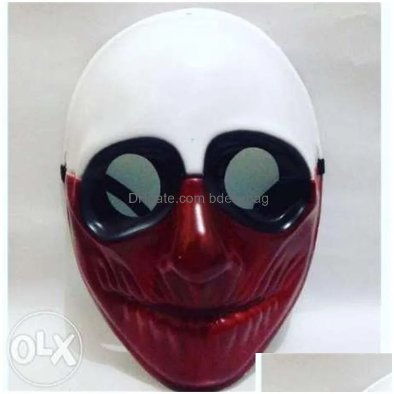 party masks pvc halloween mask scary clown party masks payday 2 for masquerade cosplay horrible masks